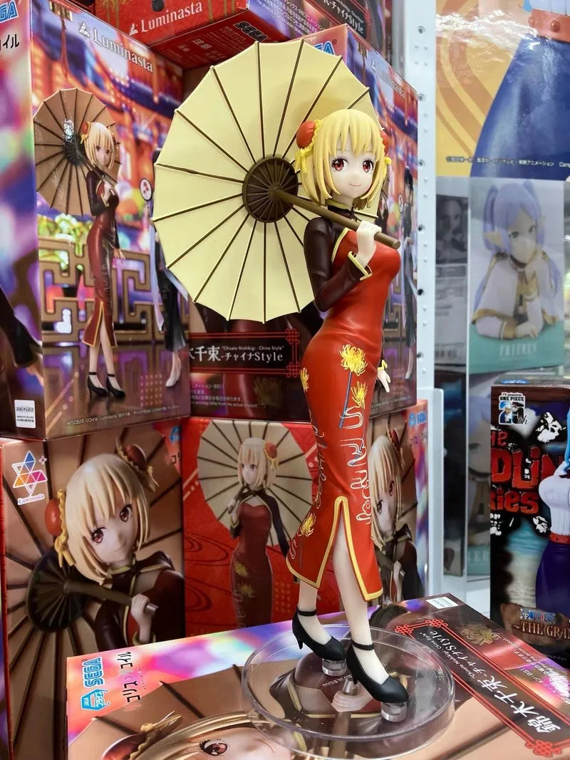 Sega Luminasta Lycoris Recoil Nishikigi Chisato Inoue Takina Wafuku Travel Ver. Pvc Anime Action Figures Model Collection Toys