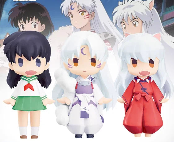 New Genuine Gsc Inuyasha Hello Good Smile Series Inuyasha Action Figure Sesshomaru Model Kagome Higurashi Figurines Gift Toy