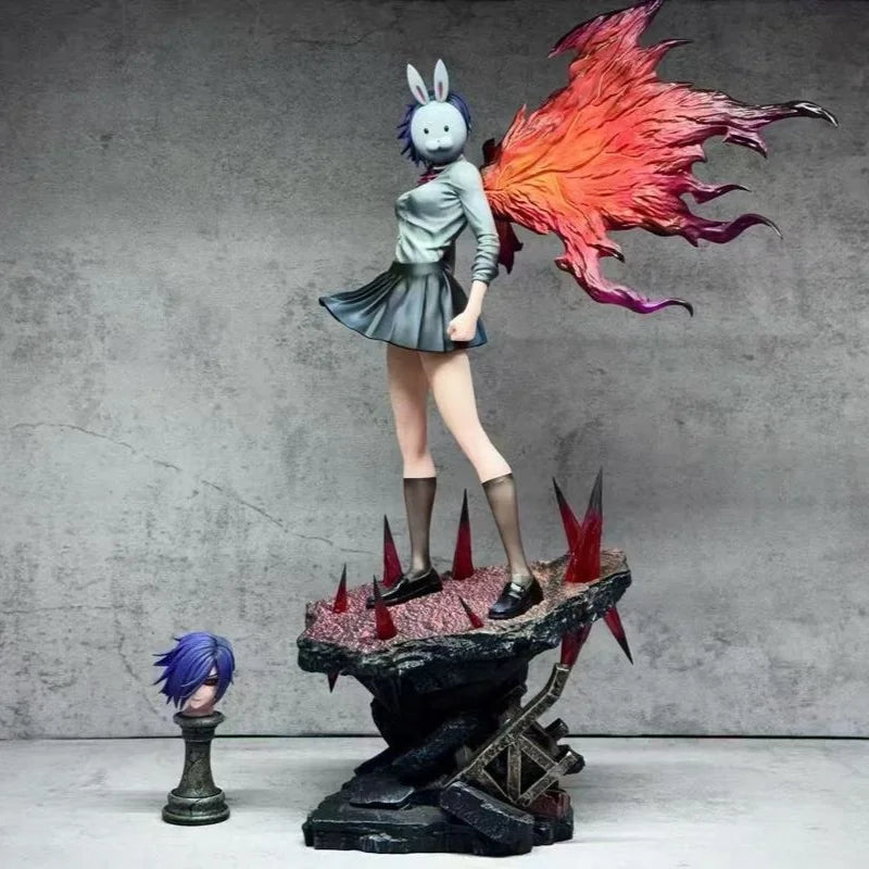 37CM GK Tokyo Ghoul Kirishima Tōka Double Headed Form Action Figures Anime Statue Desktop Ornament Girl Collectible Toys Gifts