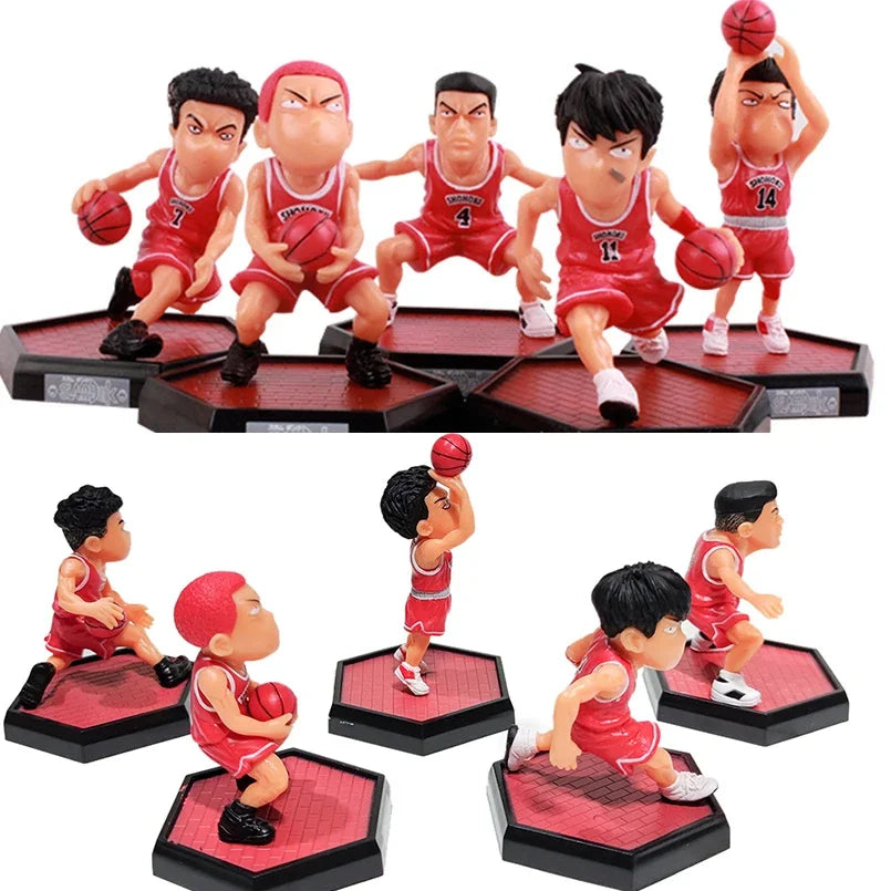 25 CM Anime SLAM DUNK Sakuragi Hanamichi PVC Action Figures Rukawa Kaede Akagi Takenori Mitsui Hisashi Collection Model Toys