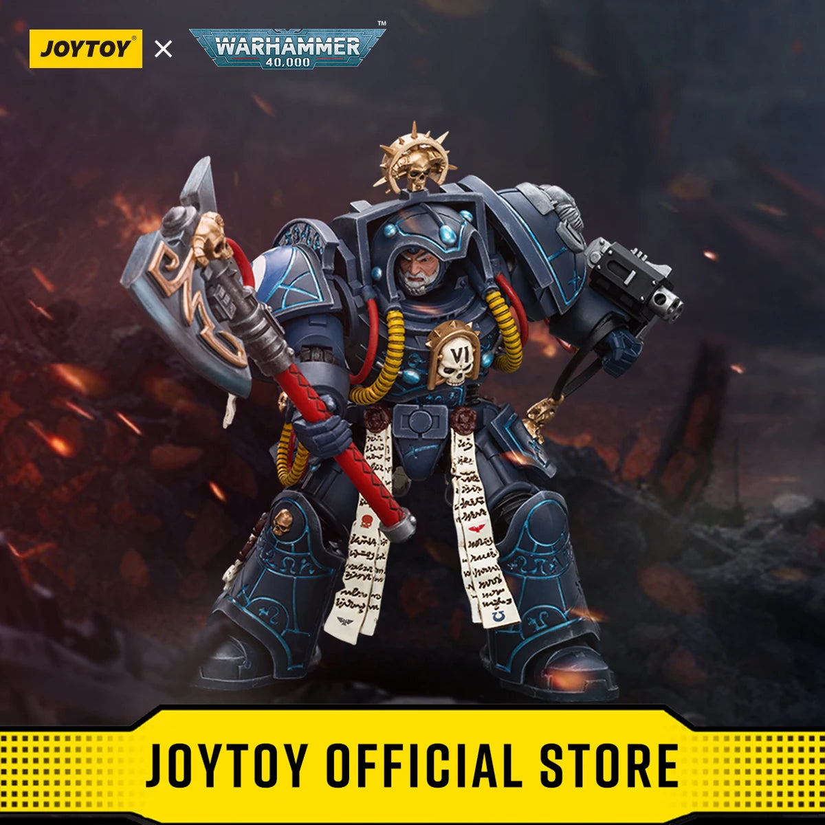 JOYTOY Warhammer 40k 1/18 Action Figures Ultramarines Librarian in Terminator Armour