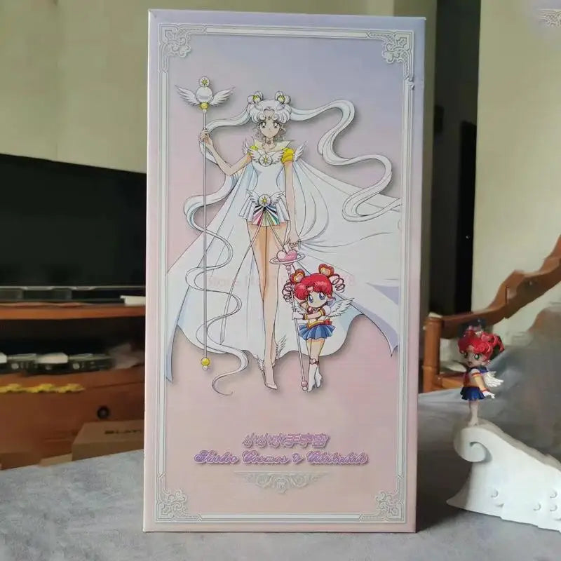 New 37cm Anime Sailor Moon Figure Tsukino Usagi Sailor Universe Scene Model Dolls Wedding Dress Gk Action Figurines Toys Gifts