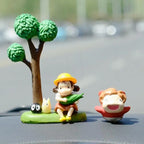 New Japanese My Neighbor Totoro Series Spirited Away Doll Hand Made Doll Pvc Car Interior Desktop Gift Micro Landscape Ornaments