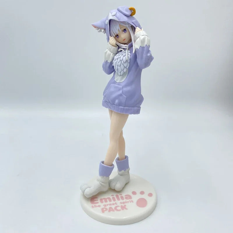 @ 22cm Re:ZERO Starting Life in Another World Ram/Rem Anime Girl Figure Fluffy Pack Ram/Rem Action Figure Adult Model Toys Gifts