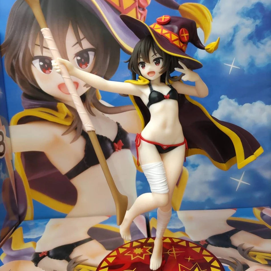 In Stock Anime God's Blessing on This Wonderful World 18cm Megumin Action Figure Cute Figurine Decor Statue Dolls