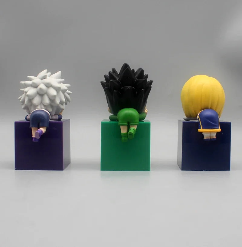 10cm cute GON FREECSS dolls hunter×hunter Killua Figures Q-version hisoka figurine Kurapika Toys Anime PVC desk ornaments Gifts