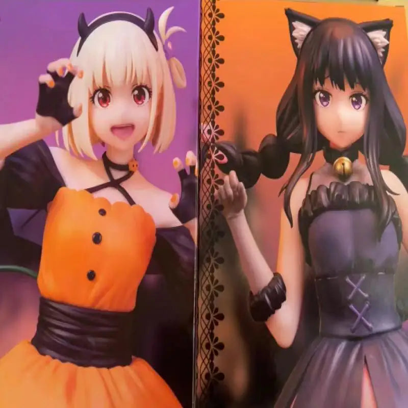 Halloween Gift Genuine Lycoris Recoil Nishikigi Chisato Lnoue Takina Pvc Collector Desktop Ornament Pvc Anime Figure Model Toy