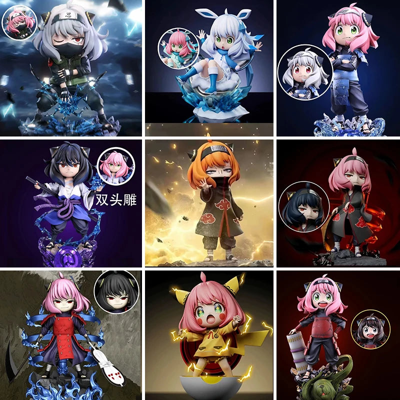 18cm Anya Forger Cosplay Role Action Figures Cool Anime SPY×FAMILY Figurine Double Headed PVC Collection Model Toys Doll Gifts