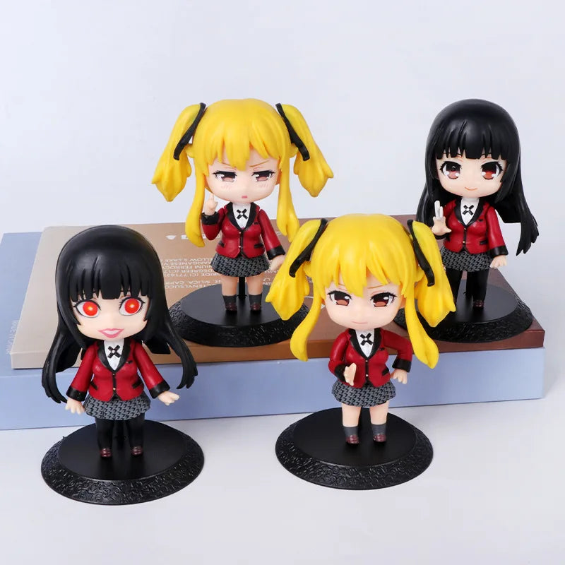 Anime Saotome Meari Figure Gambling Abyss Model Toy Gift  Funko Pop PVC 10CM Q Version Jabami Yumeko Action Figure Cute 3 Style Doll