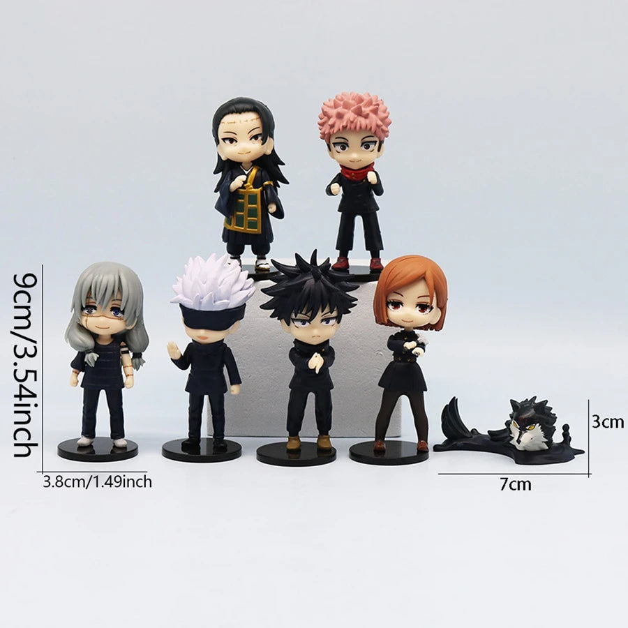 7PCS Jujutsu Kaisen Anime Figure Geto Suguru/Mahito Action Figure Satoru Gojo/Itadori Yuji Figurine PVC Collection Model Toys