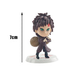 6 Pcs/Lot NARUTO Sasuke Gaara Uchiha Madara Figure 7-8cm 2 Style Personality Base Mini Figurines