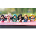 Sailor Moon Animation Game Peripheral Toys Lovely Figure Model Car Desktop Decoration Sailor Moon Mercury Mars Jupiter Venus