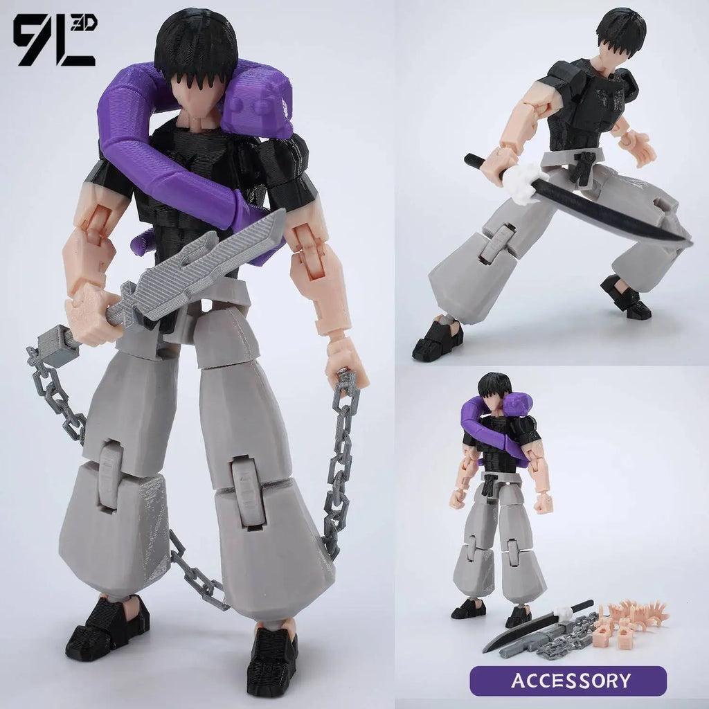 9L 3D Printed Anime Jujutsu Kaisen Sukuna Lucky13 Dummy 13 Movable Shapeshift T13 Action Figures Mannequin Toys for Collectors