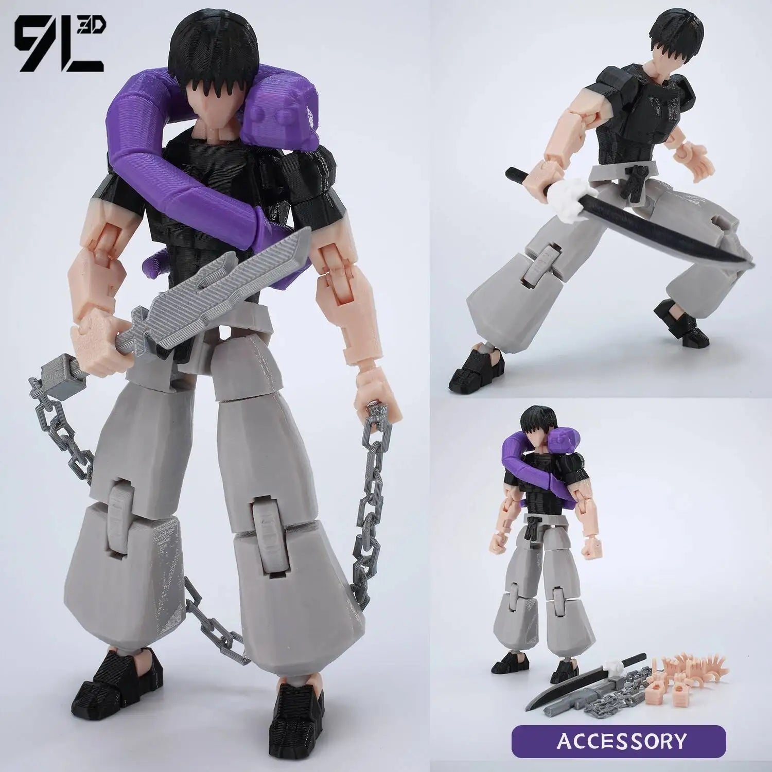 9L 3D Printed Anime Jujutsu Kaisen Sukuna Lucky13 Dummy 13 Movable Shapeshift T13 Action Figures Mannequin Toys for Collectors
