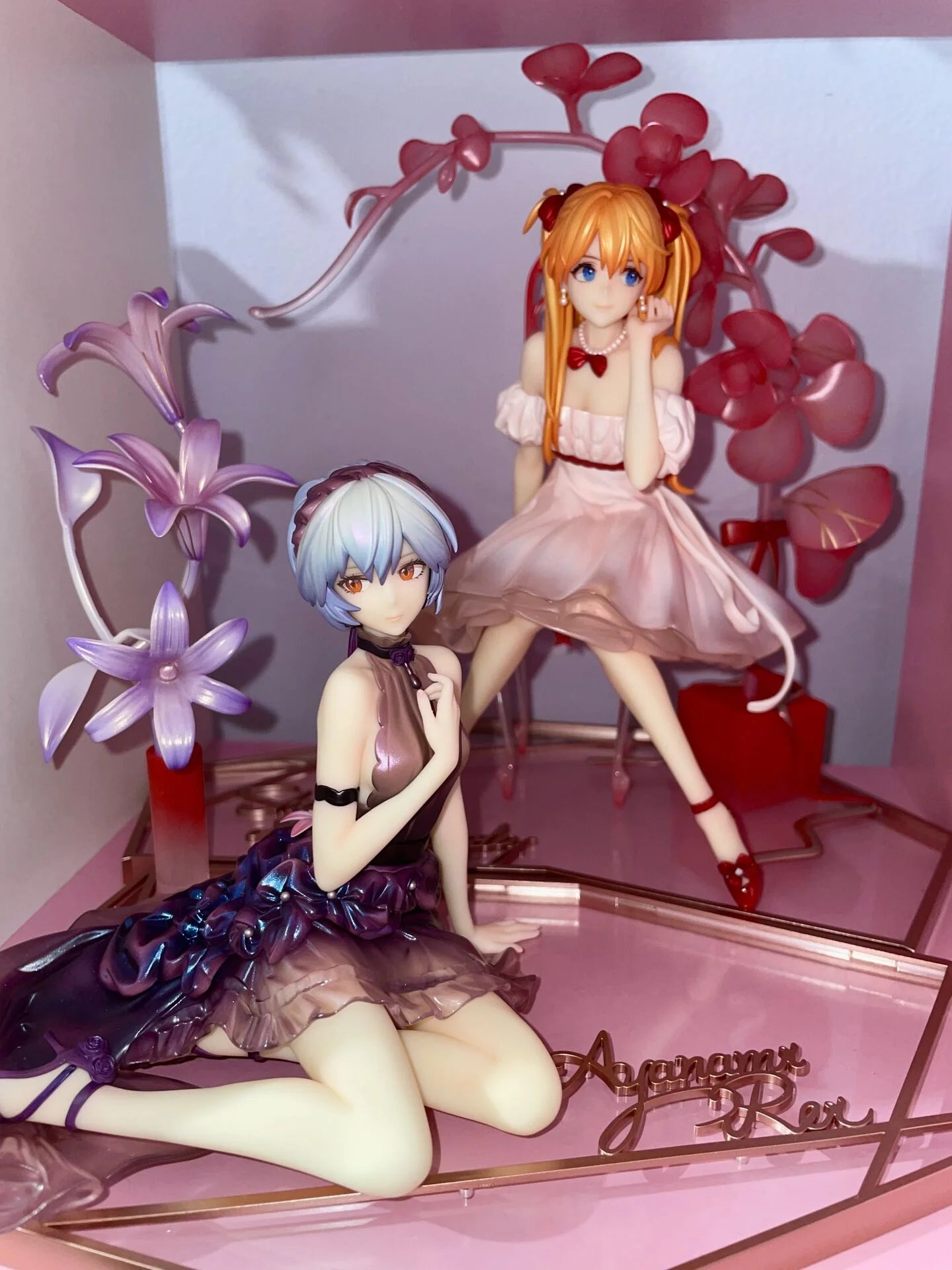 22CM Anime Neon Genesis Evangelion Figure Asuka Langley Soryu And REI AYANAMI Anime Model Toy Gift Collection Decoration PVC