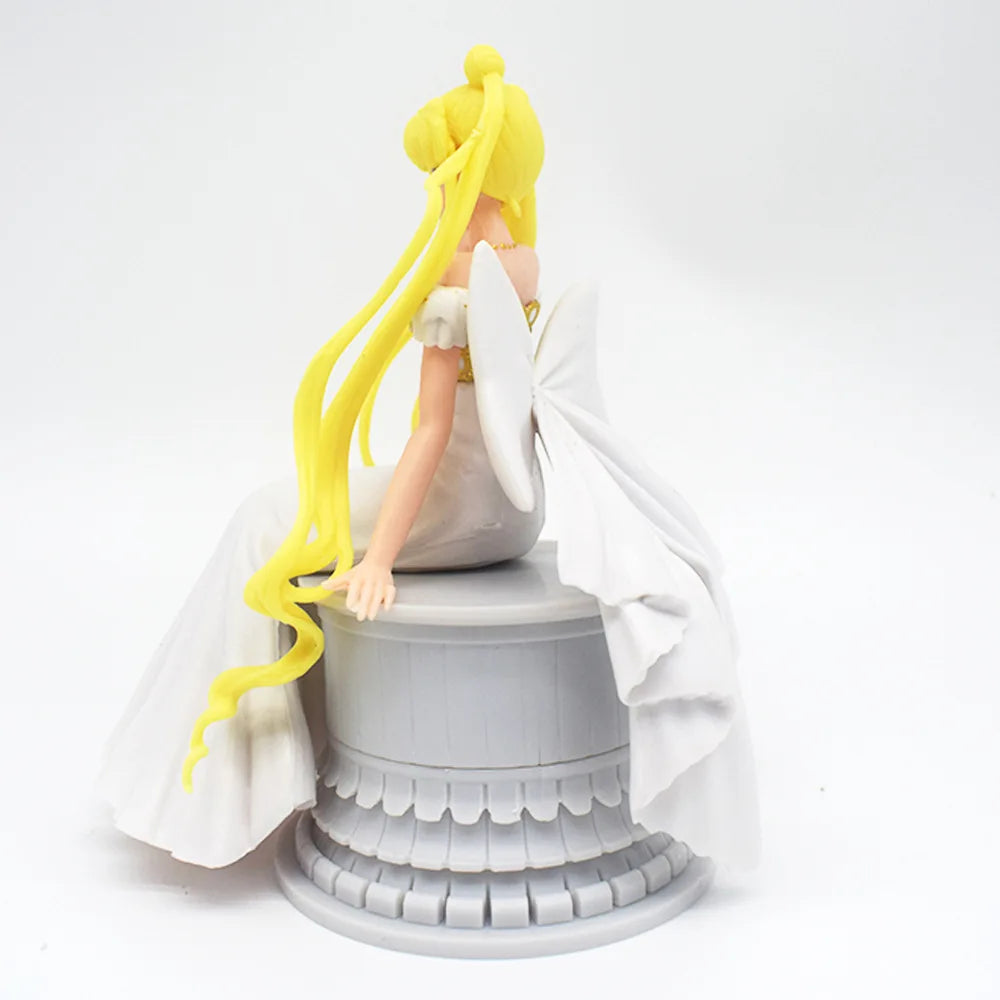 13CM Sitting posture Ichiban Kuji Lastone Special Color Sailor Moon Eternal Princess Serenity Figure Doll Toy Ornament Gift