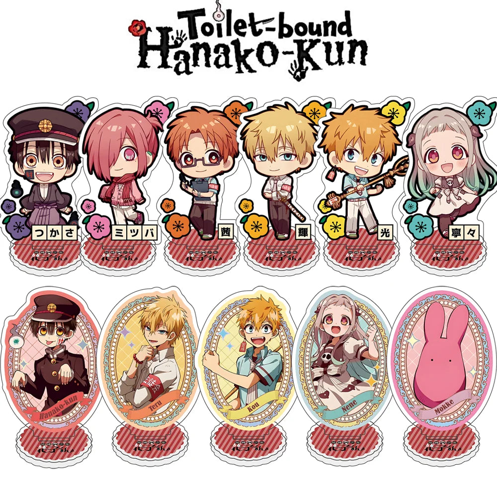 Cute 10Cm 1Pcs Anime Toilet-Bound Hanako-Kun Acrylic Stand Nene Kou Kou Aoi Sakura Figure Stands Model Cute Character Standing S