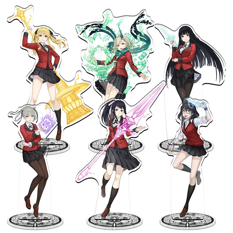 Anime Kakegurui Acrylic Stand figure Mary Saotome/Yumeko Jabami/Manga Inoshishi Stand Plate Cosplay Prop Decor Cartoons Gifts