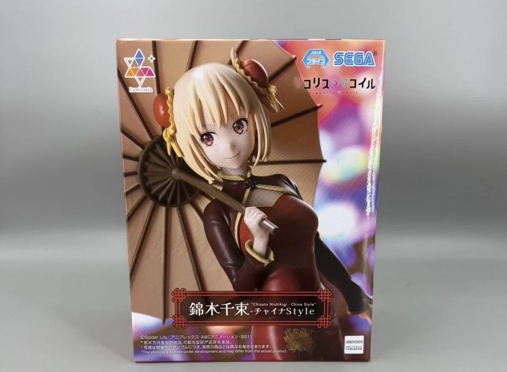 Sega Luminasta Lycoris Recoil Nishikigi Chisato Inoue Takina Wafuku Travel Ver. Pvc Anime Action Figures Model Collection Toys