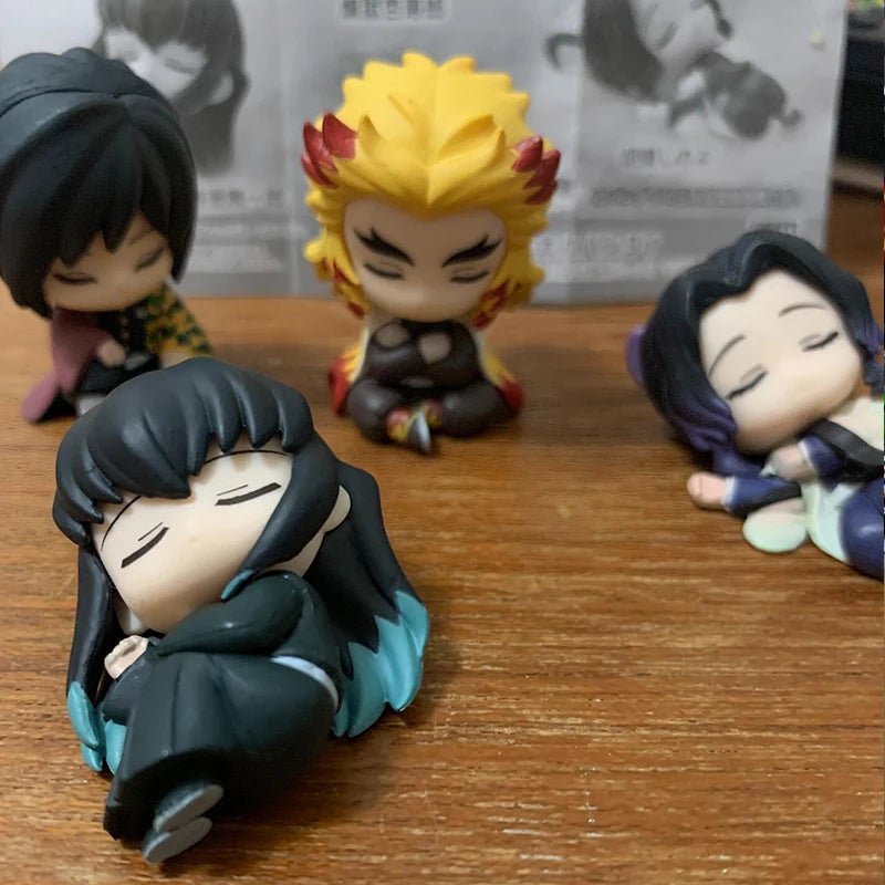 Demon Slayer Tokitou Muichirou Kochou Shinobu NO.2 Sleep Modeling Gashapon Ornament Action Figure Model Toys