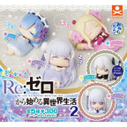 Stand stones capsule toys cute kawaii Onemutan Re: Life in a different world from Zero Part.2 Emilia Rem anime sleeping figures