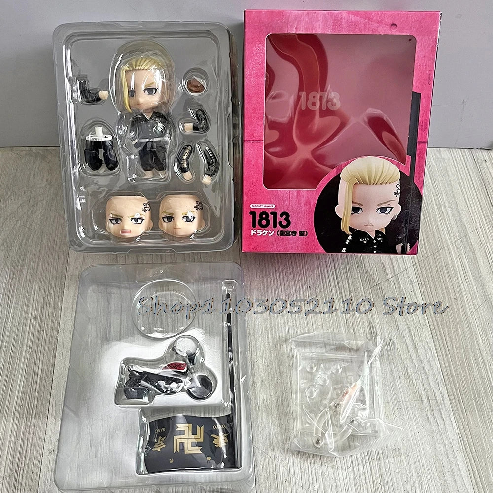 Anime GSC 1666 Tokyo Revengers 1813 Manjiro Sano Mikey Motorcycle Action Figure  Joints Movable Toys Model For Gift