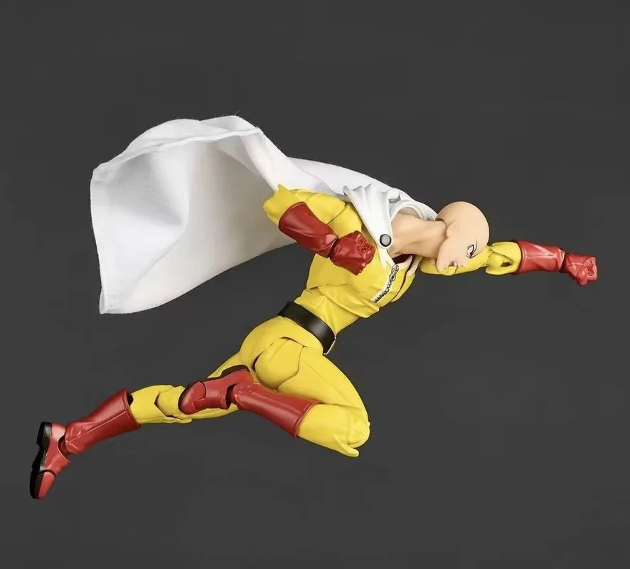 One Punch Man Saitama Amazing Yamaguchi Revoltech Saitama In Stock Anime Action Collection Figures Model Toys Xmas Gifts