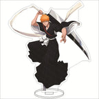 Anime BLEACH Acrylic Stand Manga Figures Kurosaki Ichigo Miniatures Figurines Garage Kits Model Toys GK Ornaments Decoration