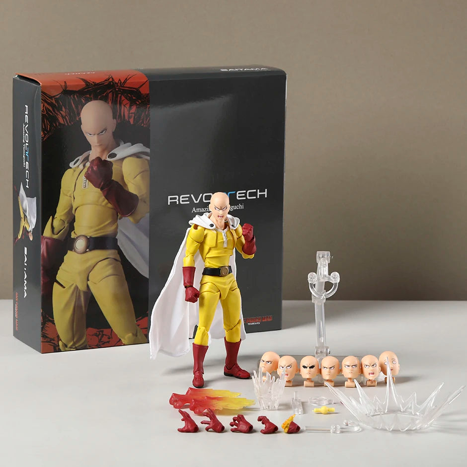 Kaiyodo Revoltech Saitama 1/12 Anime Action Figure Decoration Model Doll Toy Gift