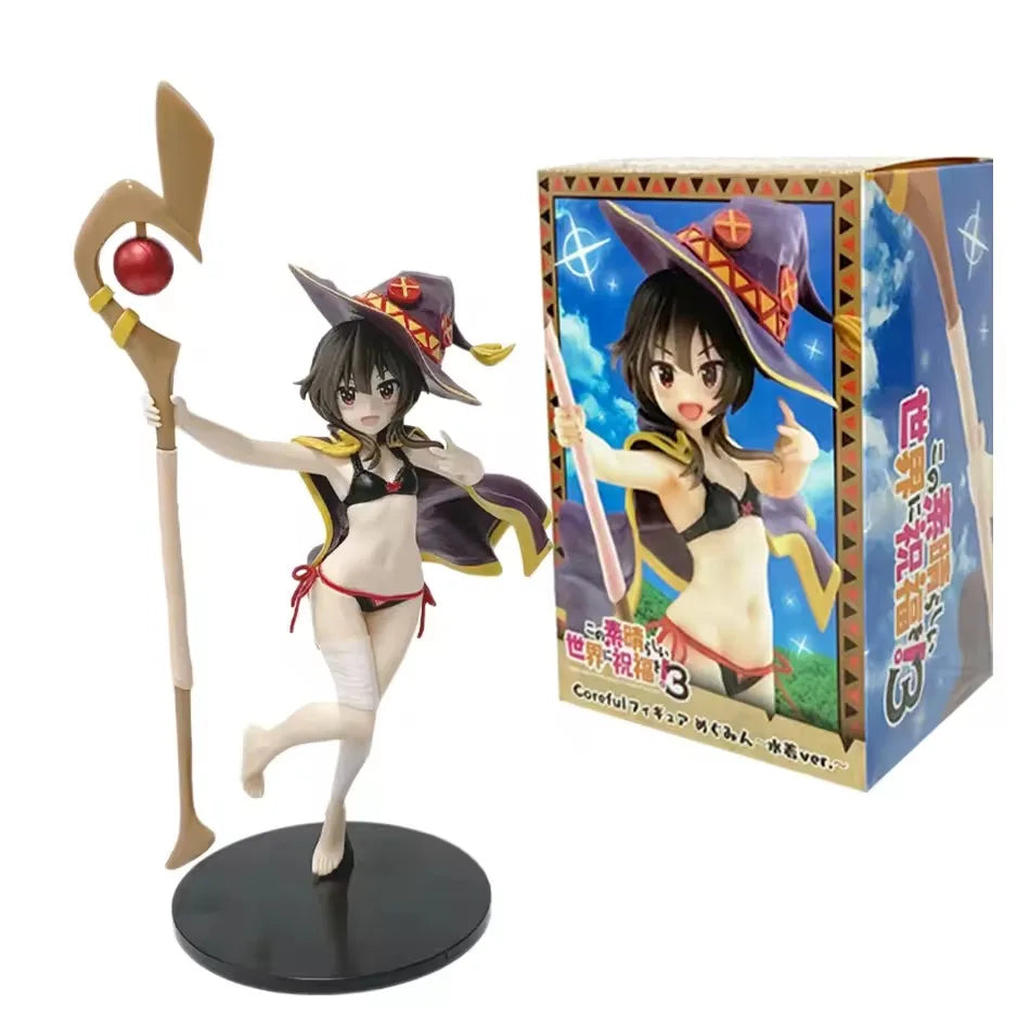 24cm Anime Figure God's Blessing On This Wonderful World Megumin Swimsuit PVC Action Figure Model Toyste Figurine For Girl Gifts