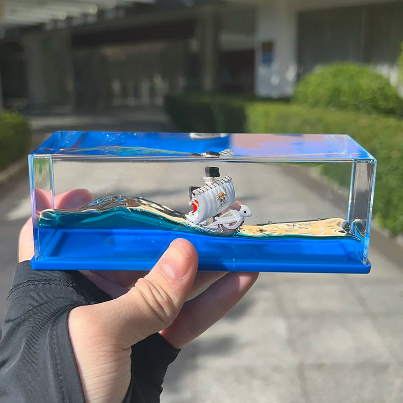 Floating Merry Bottle One Piece Thousand Sunny Barco Fluid Drift Bottle 3d Ship In  Bottle Go Merry Boat Home Decor Kids Gift