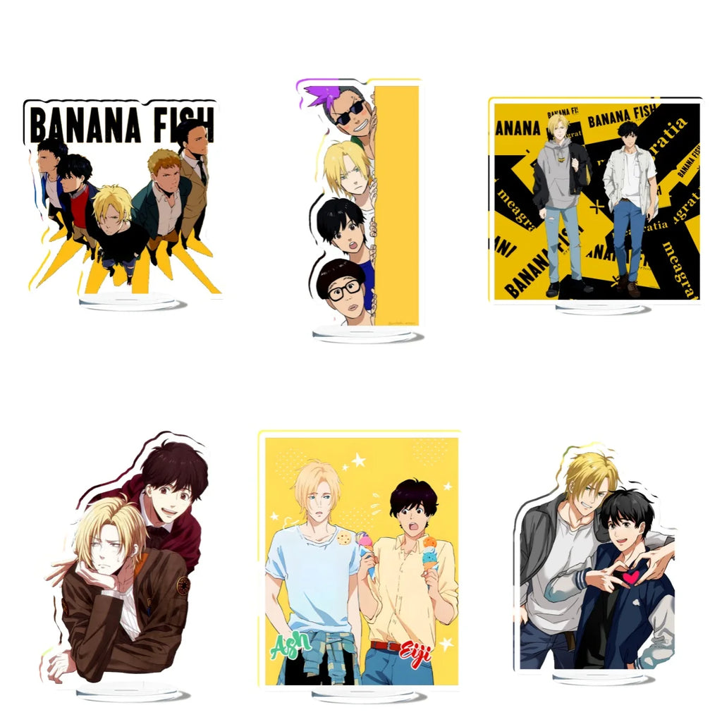 Banana Fish Ash Lynx Stand Model Plate Decoration Desk Figure Display Couple Gift Television Animation Prime Product Peripheral