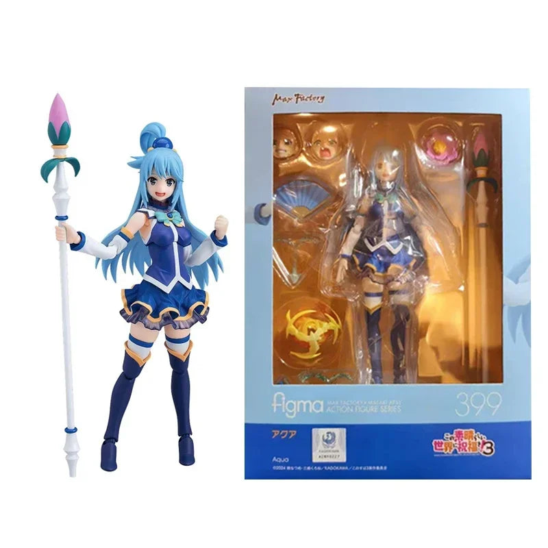 Good Smile Genuine figma God's Blessing on This Wonderful World! Aqua Kazuma Megumin Anime Action Figures Toys Kids Gift Model