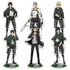 Attack on Titan Eren Jaeger Action Figure Toy Jean Hange Armin Mikasa Shingeki no Kyojin Acrylic Stand Model Doll For Exhibition