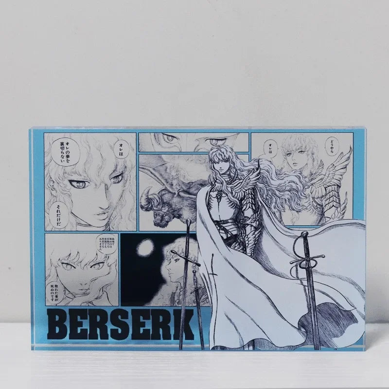 Cartoon Anime berserk Guts Acrylic Brick Transparent Desktop Ornament Decoration Student Hobbie Collection Birthday Gift