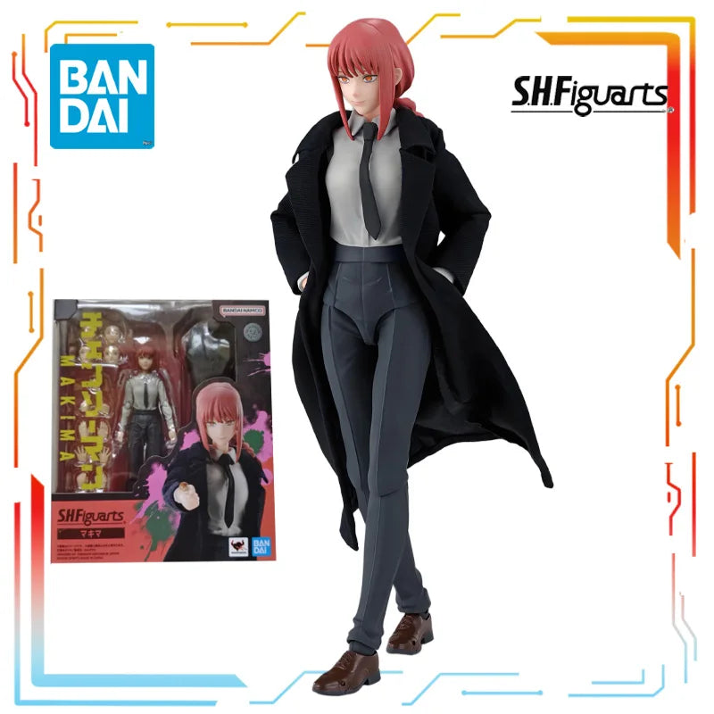 Authentic Straight Hair Bandai Original SHF Action Figure Chainsaw Man Anime Action Figure Model Toys Model Boys' Holiday Gifts
