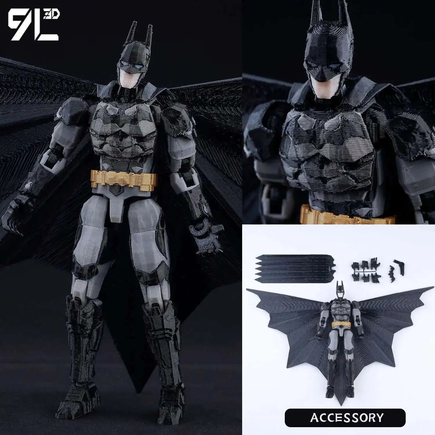 9L3D Printed Lucky Dummy 13 One-Punch Man 3D Action Figure, Multi-Jointed Poseable Anime Model, Collectible Gift for Fans