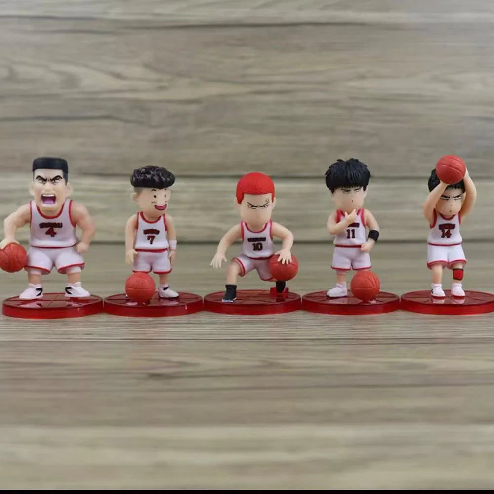 6CM Anime Slam Dunk Sakuragi Hanamichi SHOHOKU Basketball Team Figure Animation Model Toys Gifts Collection Ornaments PVC Suit