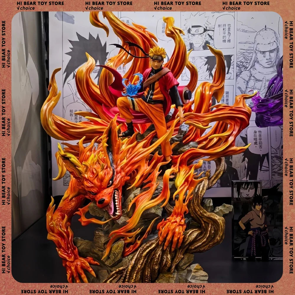 43cm Anime Naruto Figure Uzumaki Naruto Figures Pvc Model Statue Collectible Dolls Desktop Ornaments Kids Toys Birthday Gifts