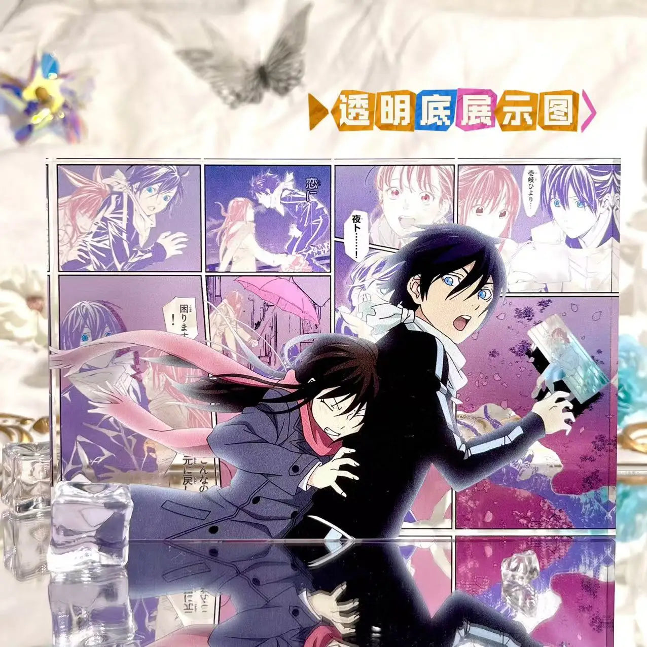 Anime Noragami Figure YATO Iki Hiyori Yukine Comic Acrylic Brick Stand Desktop Ornament Toys Fans collect gifts