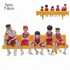 5pcs/lot Slam Dunk Kaede Rukawa Hanamichi Sakuragi Takenori Miyagi Ryota Action Figure Car Interior Decoration Model