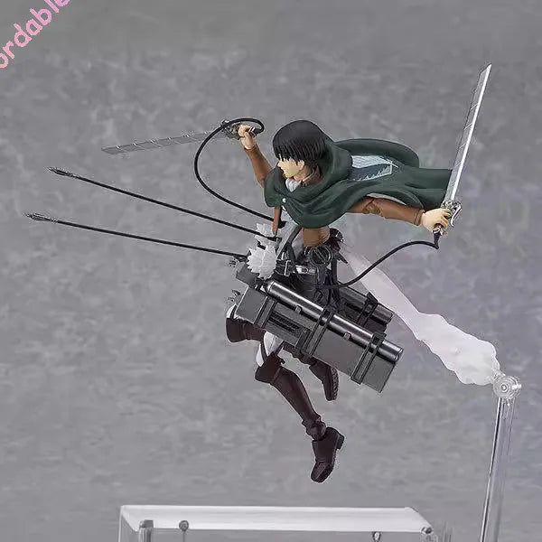 Attack On Titan Action Figure Figma Mikasa Ackerman 203 Eren Yeager 207 Captain 213 Model Statue Children Toys Birthday Gift
