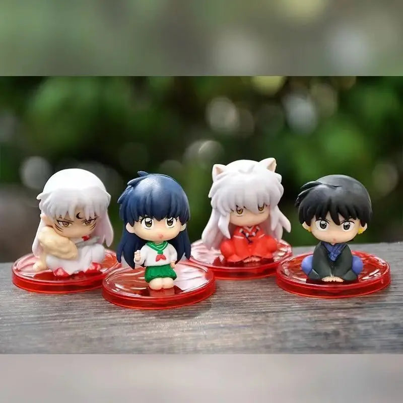 Q version Cute Inuyasha figure decoration blind box Sesshomaru Kagome model new sitting figure Gifts suitable for all ages