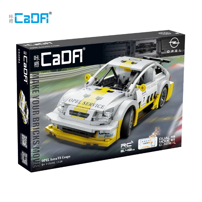Cada Opel Astra V8 Coupe Champion Vehicle Building Blocks City Remote Control Racing Car RC Super Sports Car Children Bricks Toy