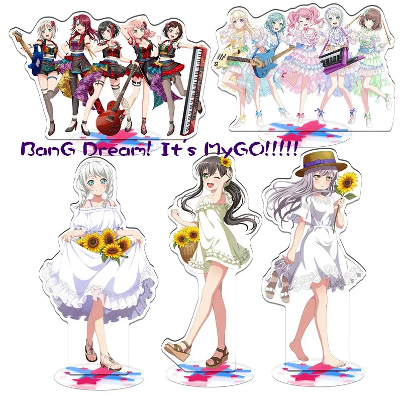 BanG Dream! Acrylic Standing  Anime Fans Game Stand Poppin'Party Hanazono Tae Kokoro Tsurumaki Yukina Minato Roselia Hazawa Gitf