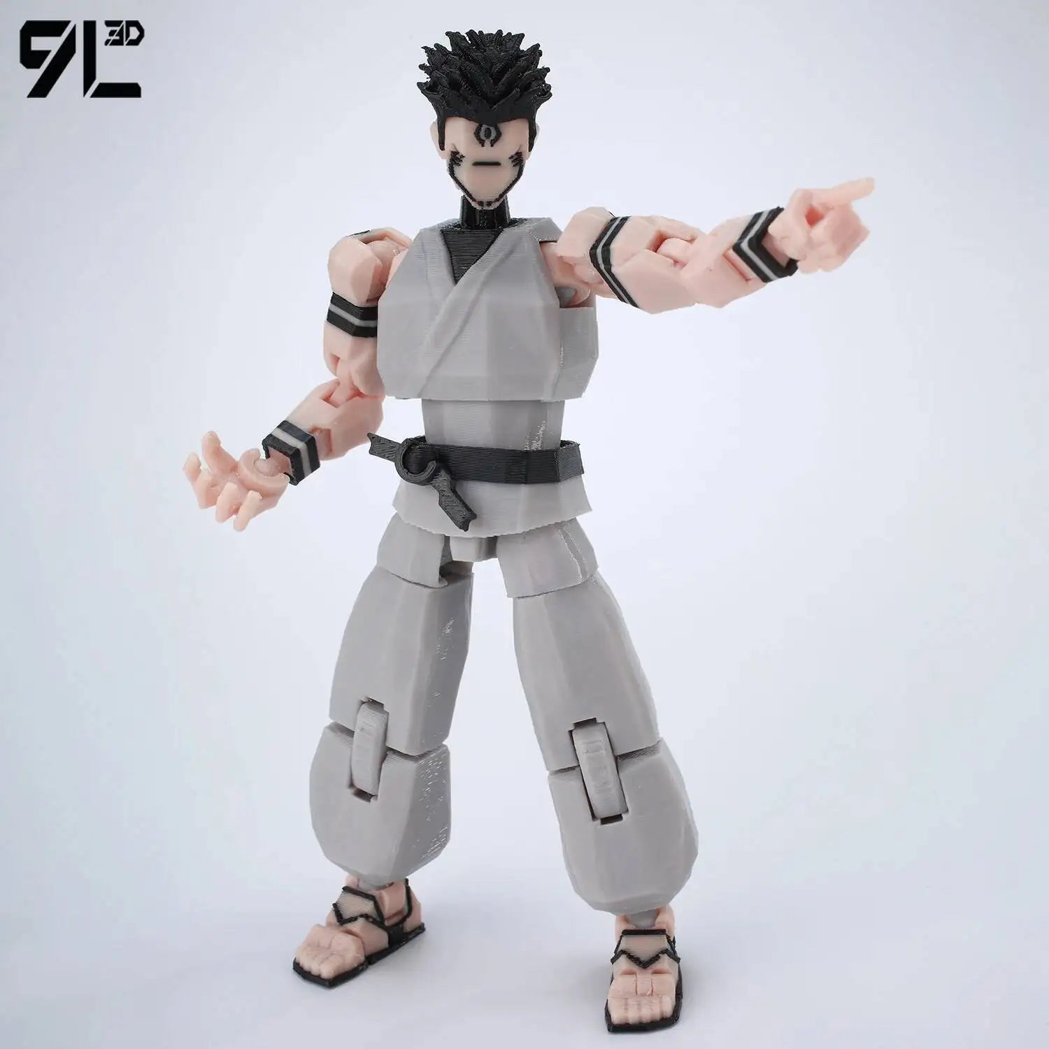 9L3D Printed Dummy13 T13 In Stock Ready to Ship Jujutsu Kaisen Grey Robe Sukuna Figure Anime Articulated Model Stress-Relief Toy
