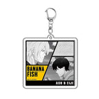 Anime Cartoon Banana Fish Figure Characters Acrylic Keychain Car Keychain Women Men Bag Accessories Charm Pendant Jewelry Gifts