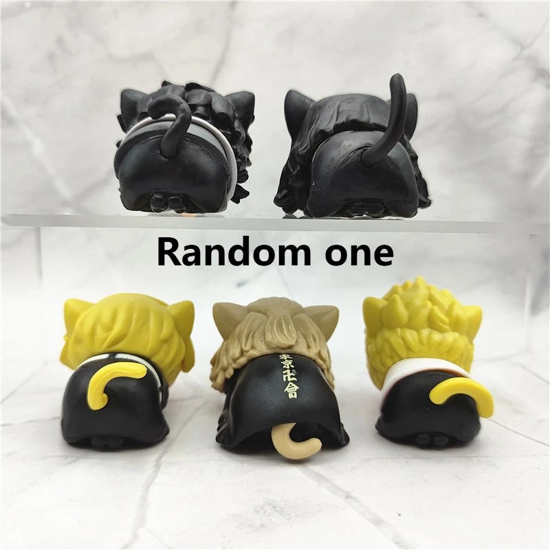 Tokyo Revengers Takemichi Mikey Baji Chifuyu Kazutora Cat Sleep Ver Figure Figurine Anime Model Dolls Ornaments Gift