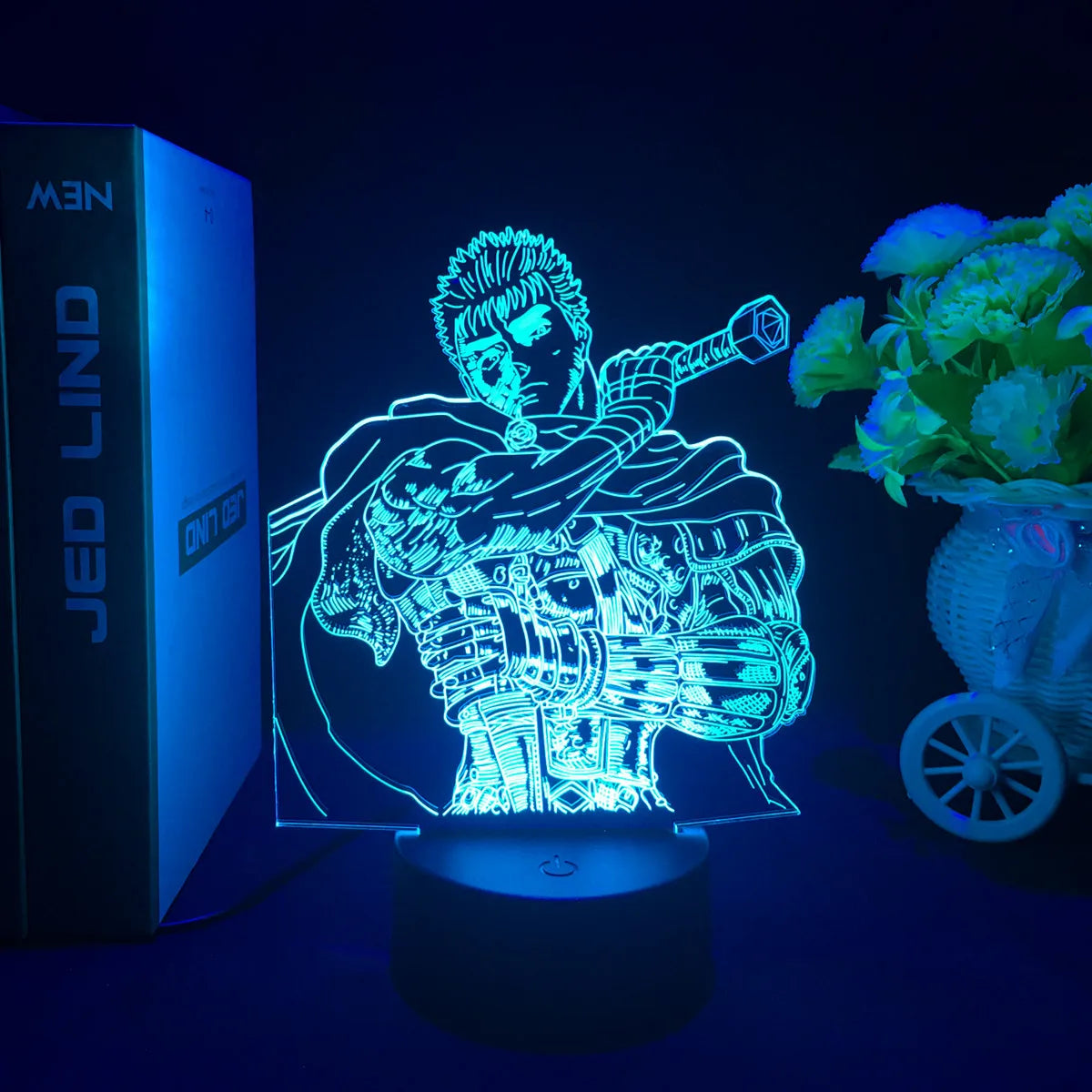 Anime Led Night Light Berserk Guts Acrylic Stand for Bedroom Decor Gift Colorful Action Figure Manga 3d Lamp