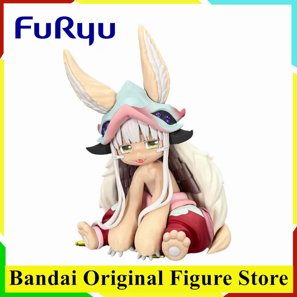 Original FuRyu Made in Abyss Retsujitsu no Ougonkyou Nanachi Action Figurine Noodle Stopper Figure PVC Model Collection Doll